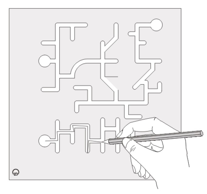 Labyrinthe des doigts - apprendre les yeux fermés